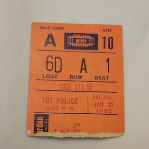Vintage Concert Ticket - The Police